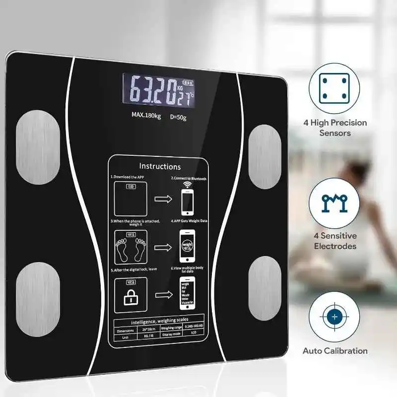 Pametna Bluetooth vaga / Vaga za tjelesnu težinu / Kućna vaga